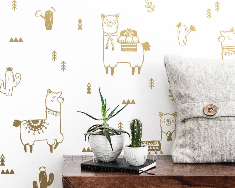 Llama Love Wall Decal Set