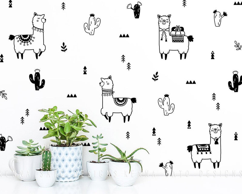 Llama Love Wall Decal Set