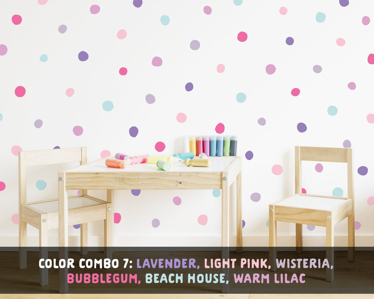 Rainbow Dots Wall Decal Set