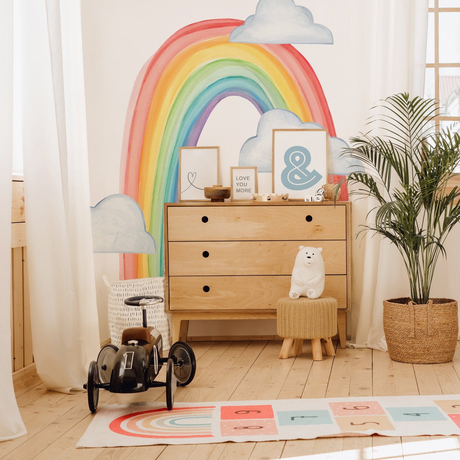 Watercolor Rainbow Wall Decal - Extra Large