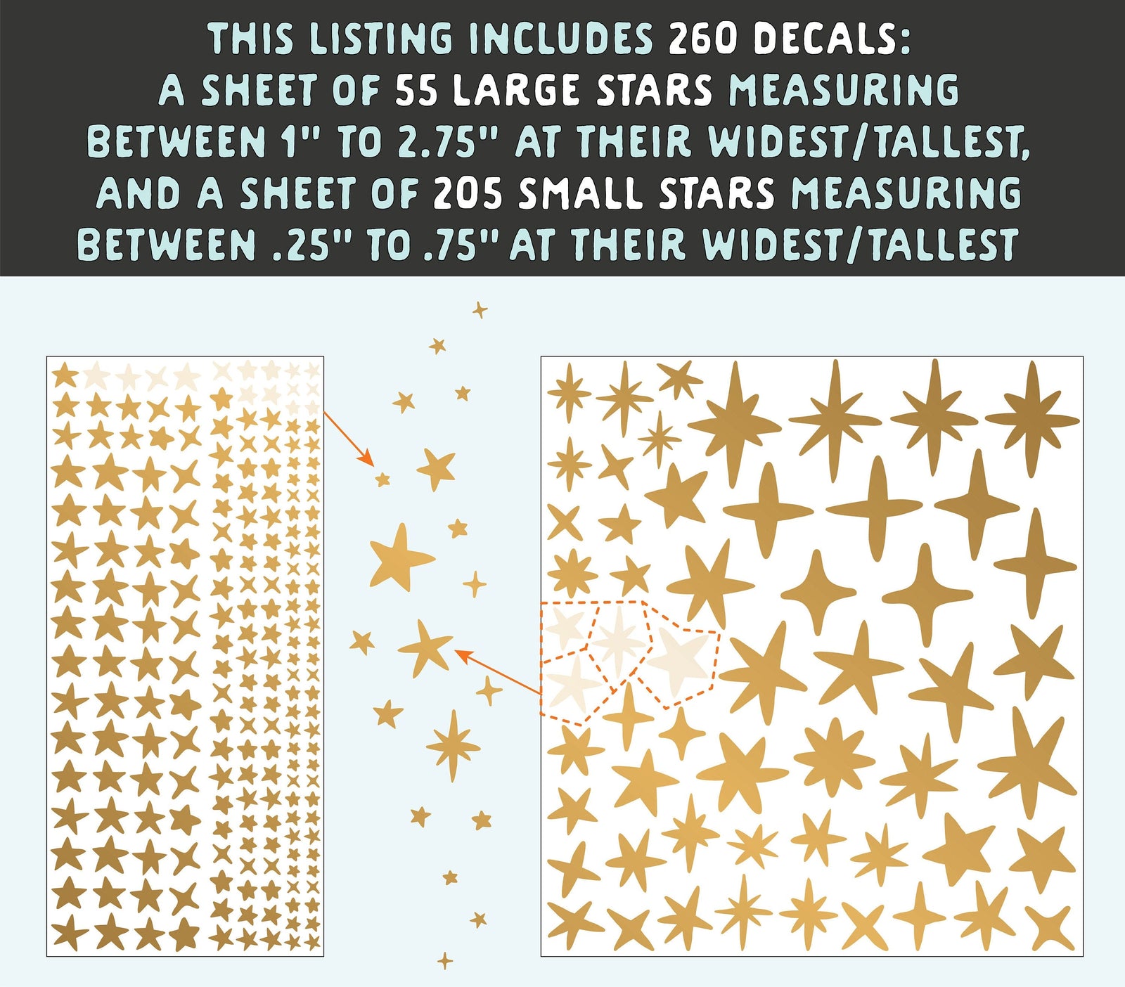 Stardust Star Wall Decal Set