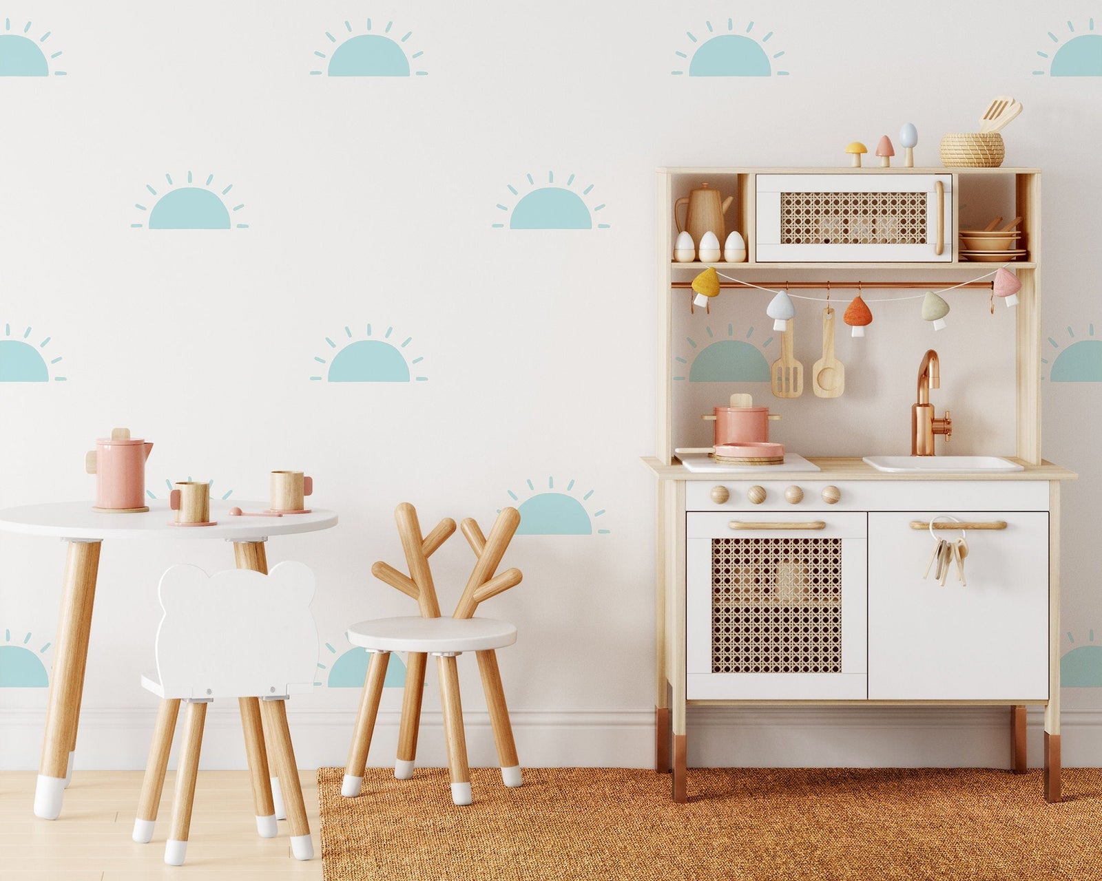 Large Half Sun Wall Decals
