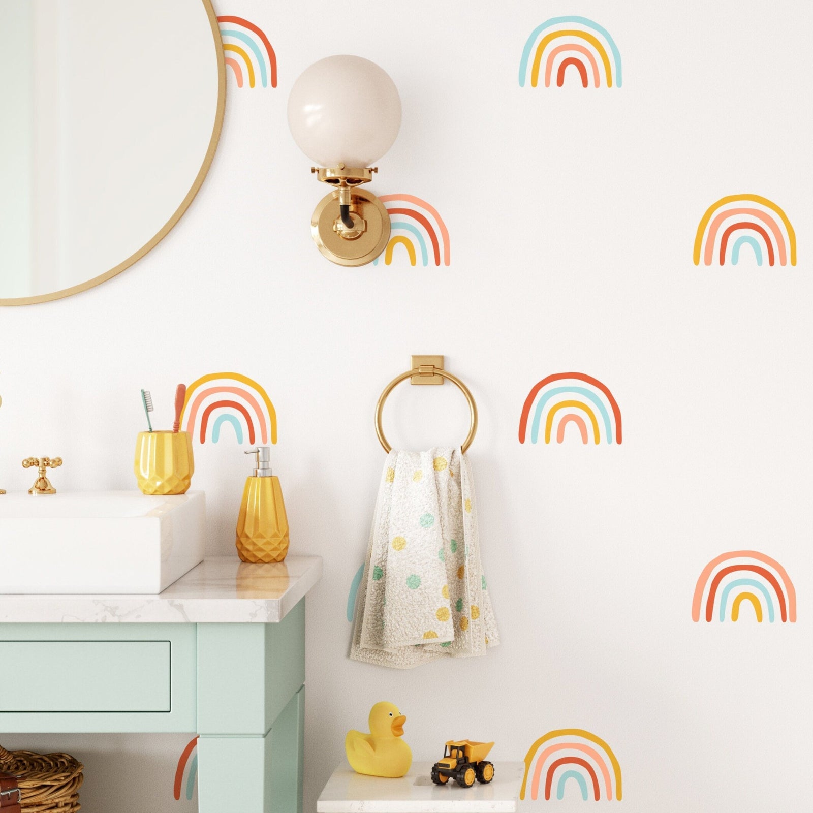 Rainbow Road Wall Decals