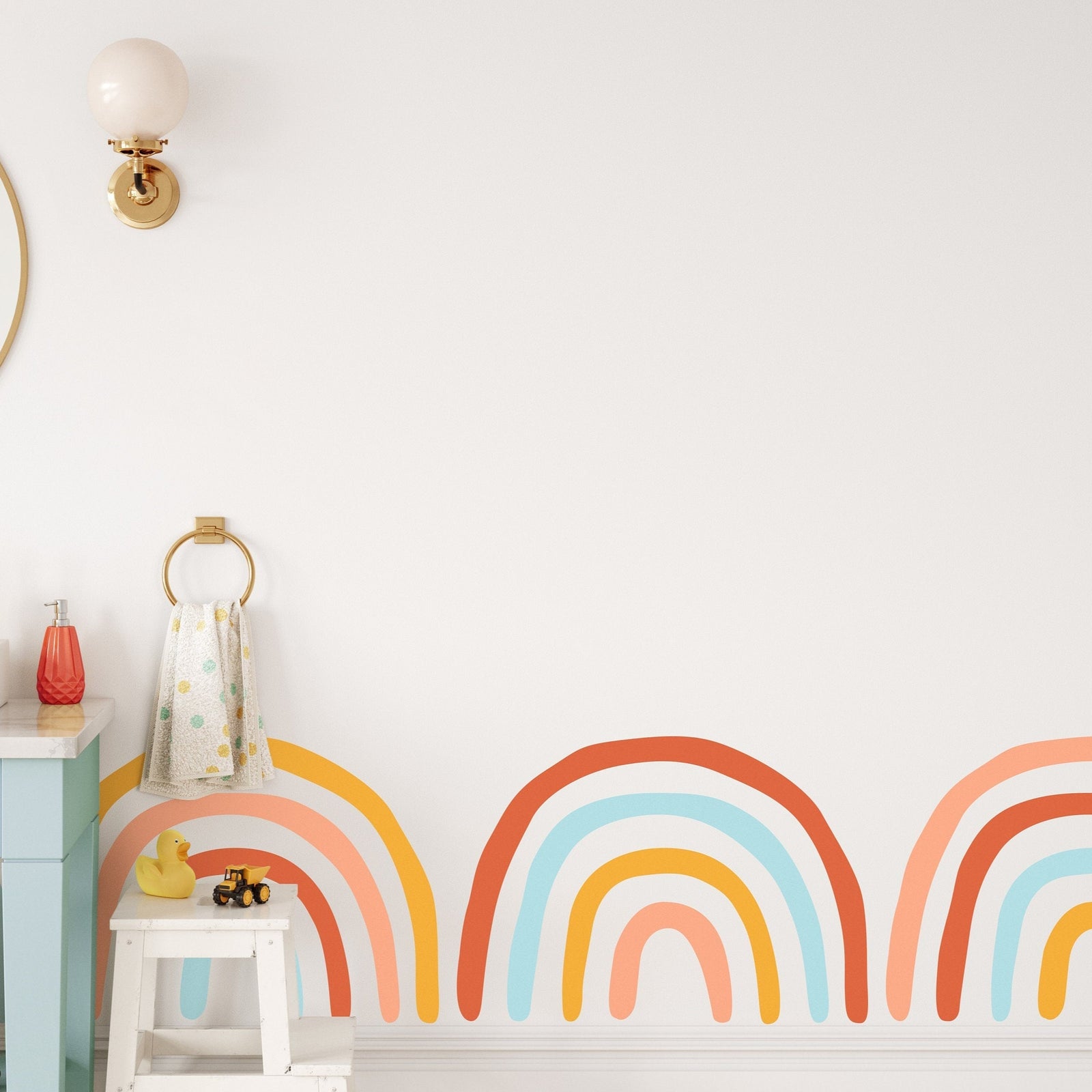 Large Rainbow Border Wall Decals