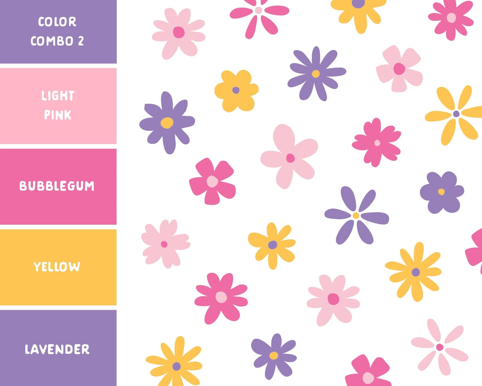Multi-Color Flower Wall Decals