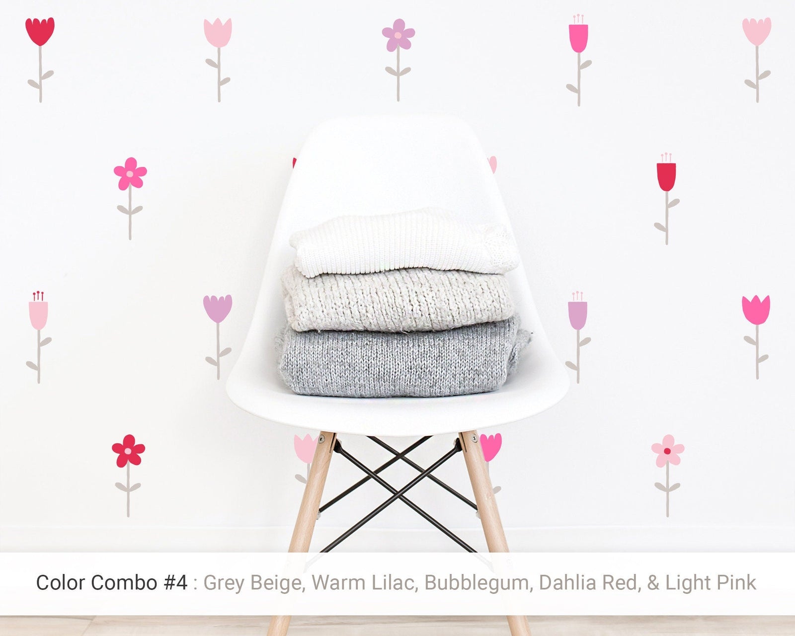 Tall Flower Wall Decals