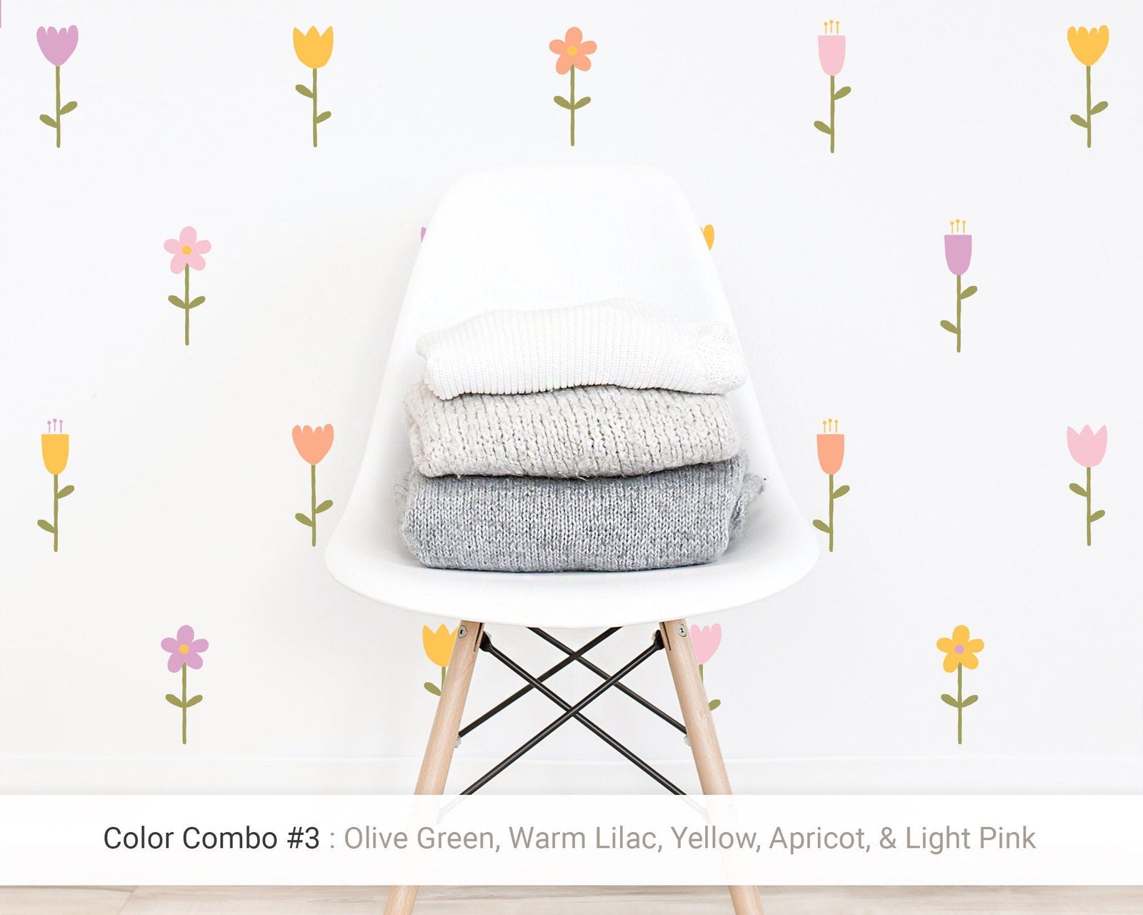 Tall Flower Wall Decals