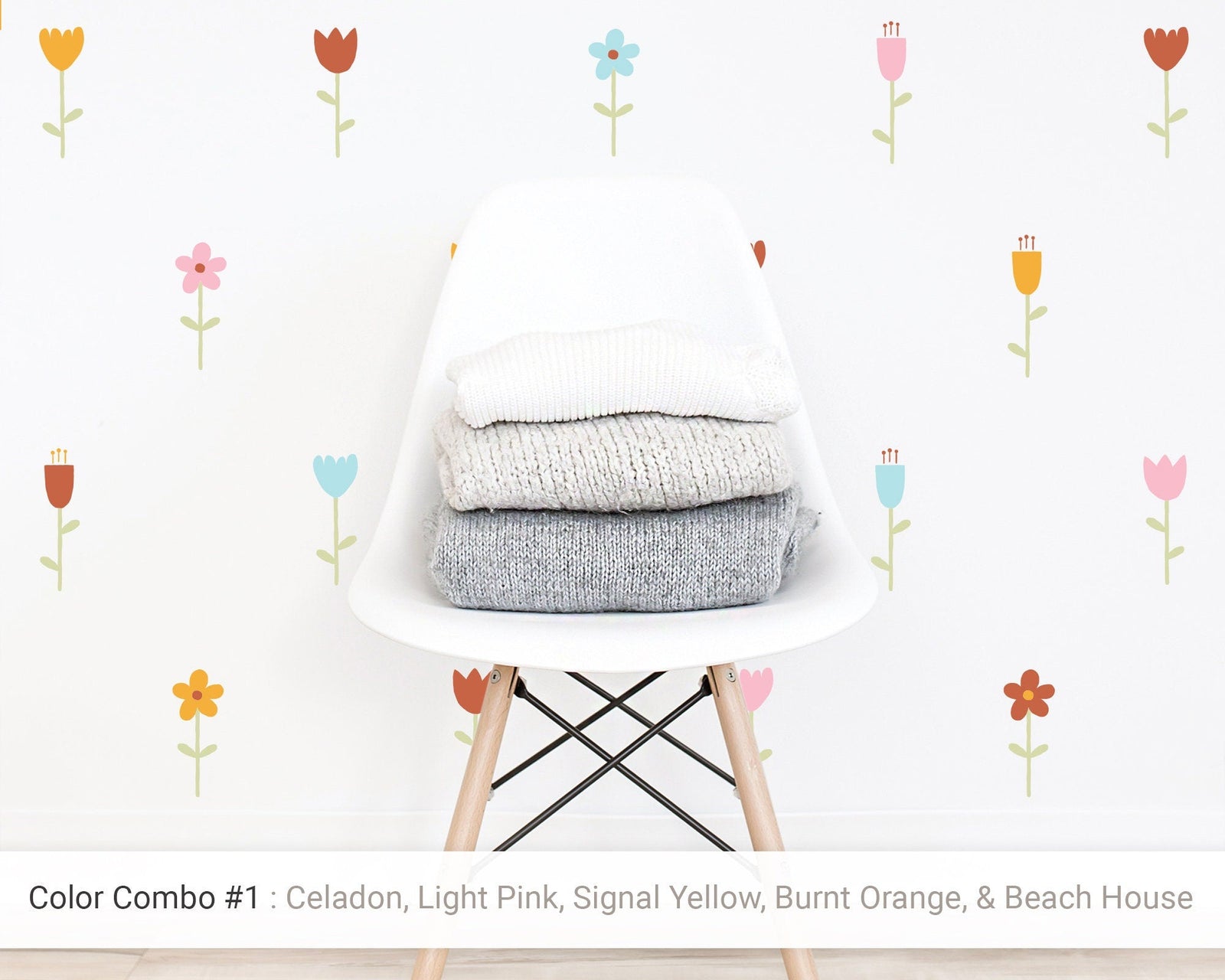 Tall Flower Wall Decals