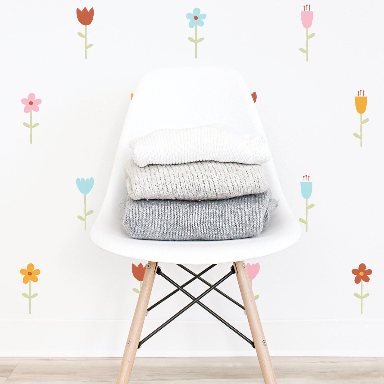 Tall Flower Wall Decals