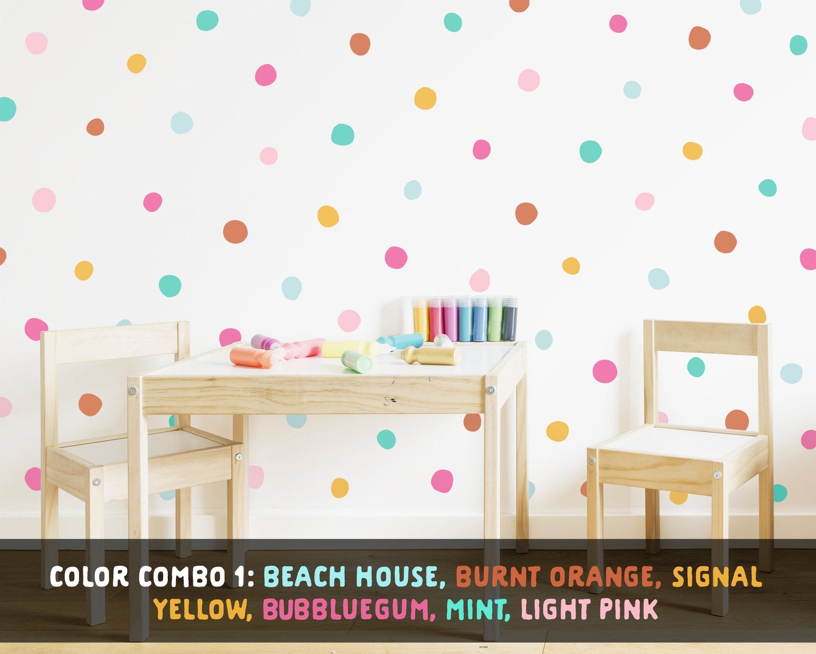 Rainbow Dot Wall Decals