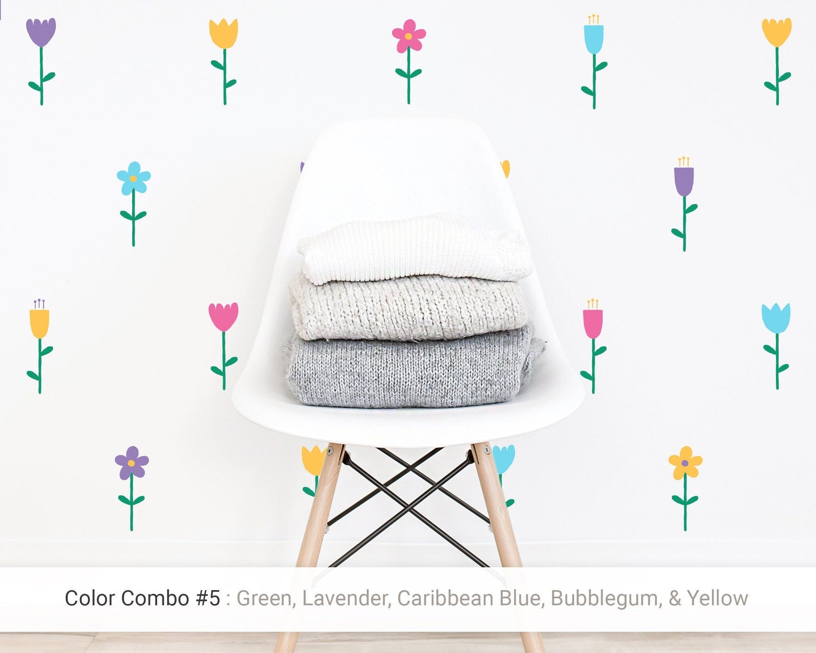 Tall Flower Wall Decals