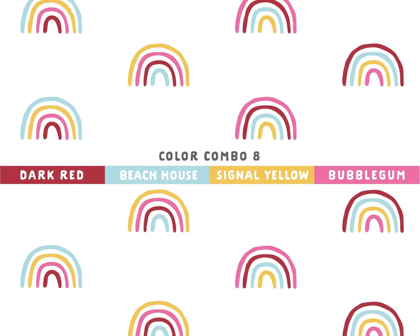 Rainbow Road Wall Decals