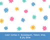 Multi-Color Mini Daisies Wall Decal Set