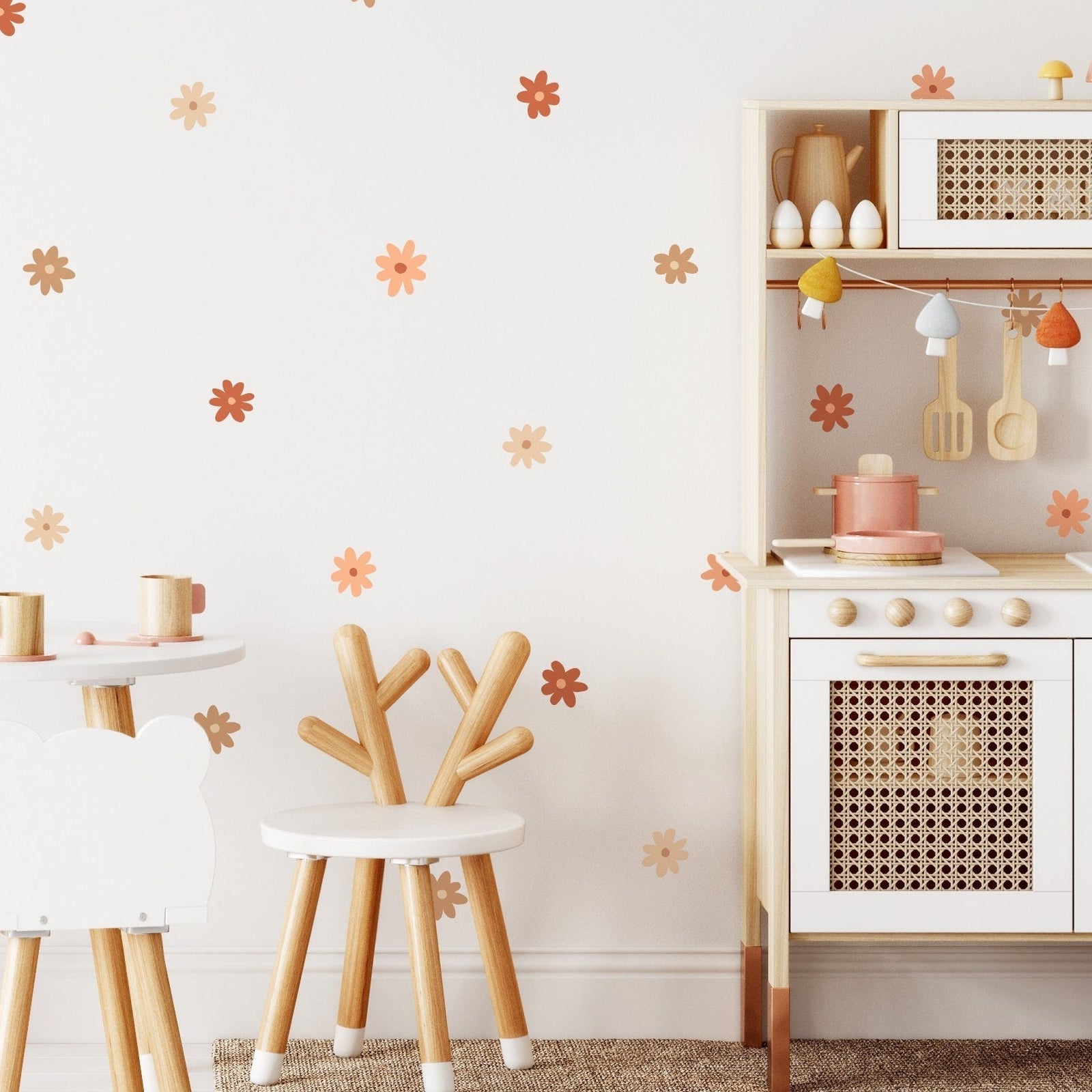 Multi-Color Mini Daisy Wall Decals