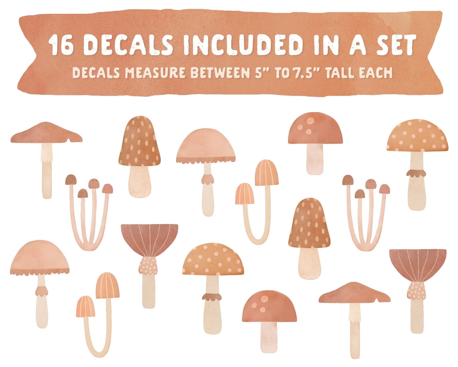 Magical Mushroom Fabric Wall Decals
