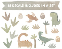 Dino Friends Fabric Wall Decal Set
