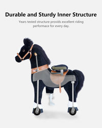 PonyCycle Ride-On Horse - Black with White Hoof - Project Nursery