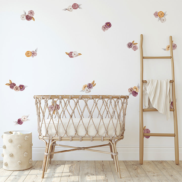 Mini Victoria Floral Wall Decal Set