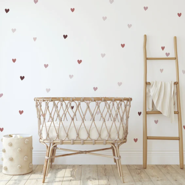 Mini Watercolor Heart Wall Decals