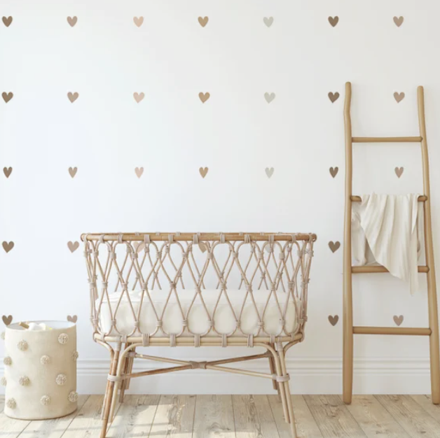 Mini Watercolor Heart Wall Decals