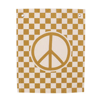 Checkered Peace Sign Banner