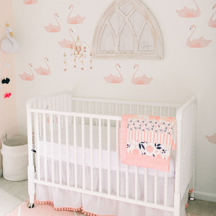 Pink Swan Wall Decals