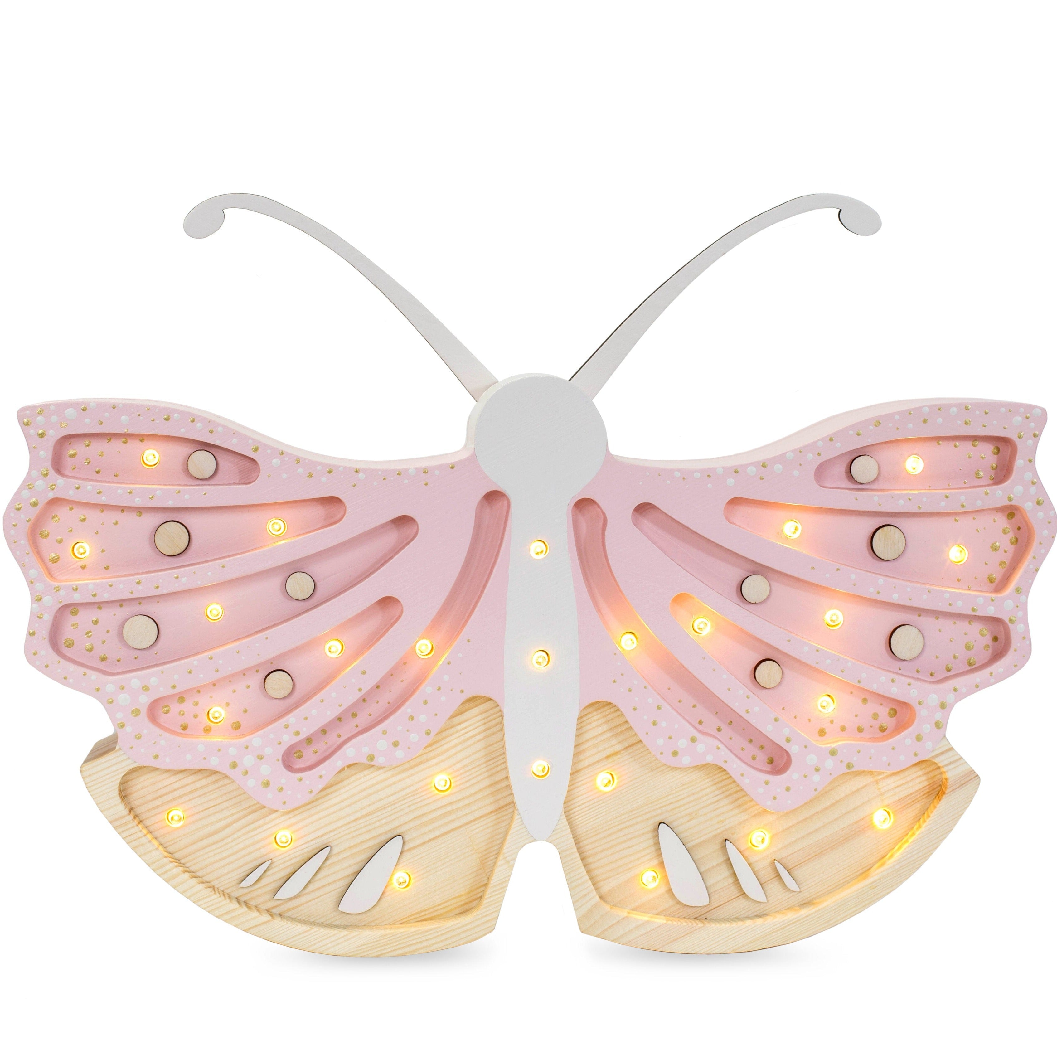 Lovely Rainbow Pink Rose Wing Butterfly LED Night on sale Light