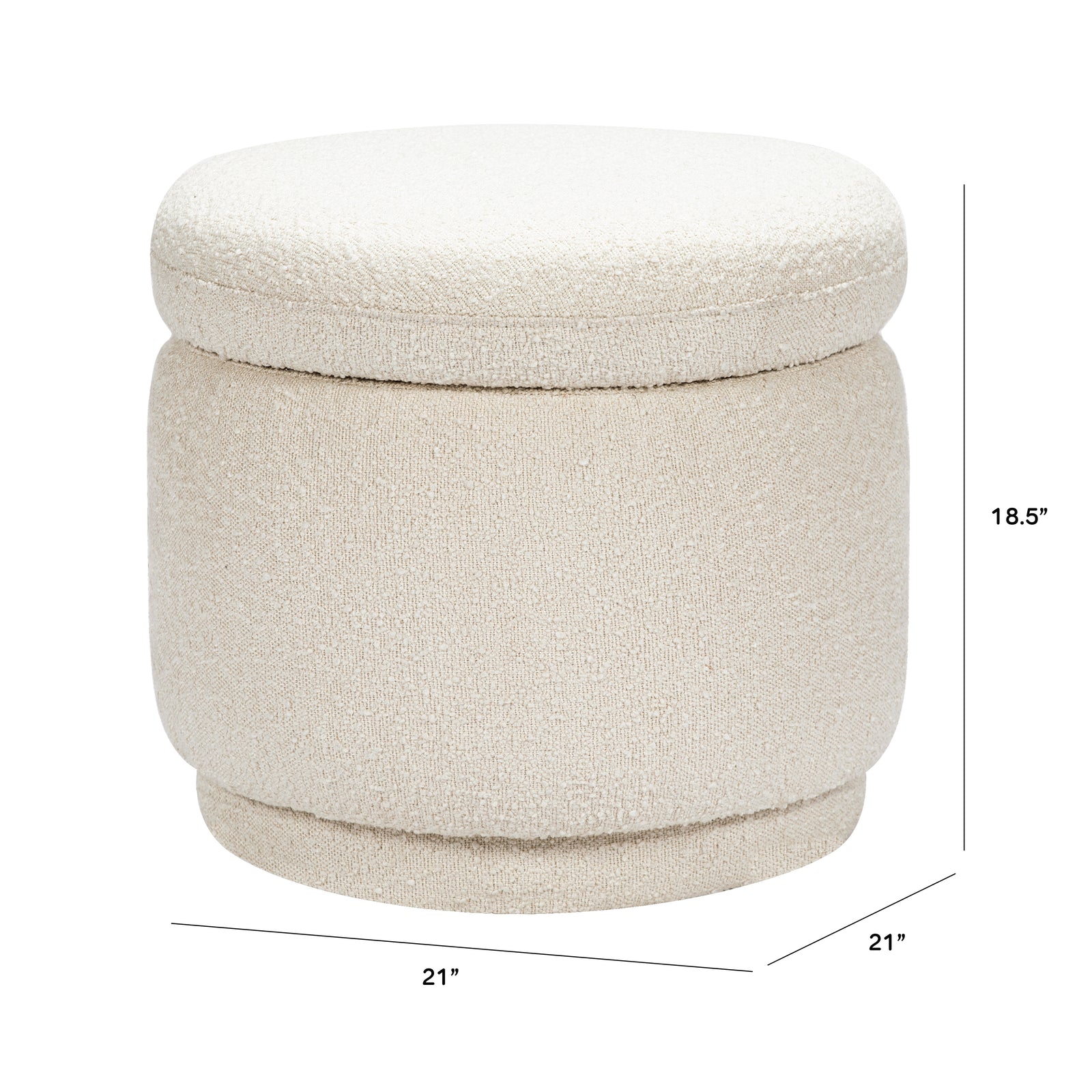 Enoki Storage Ottoman in Boucle - Project Nursery
