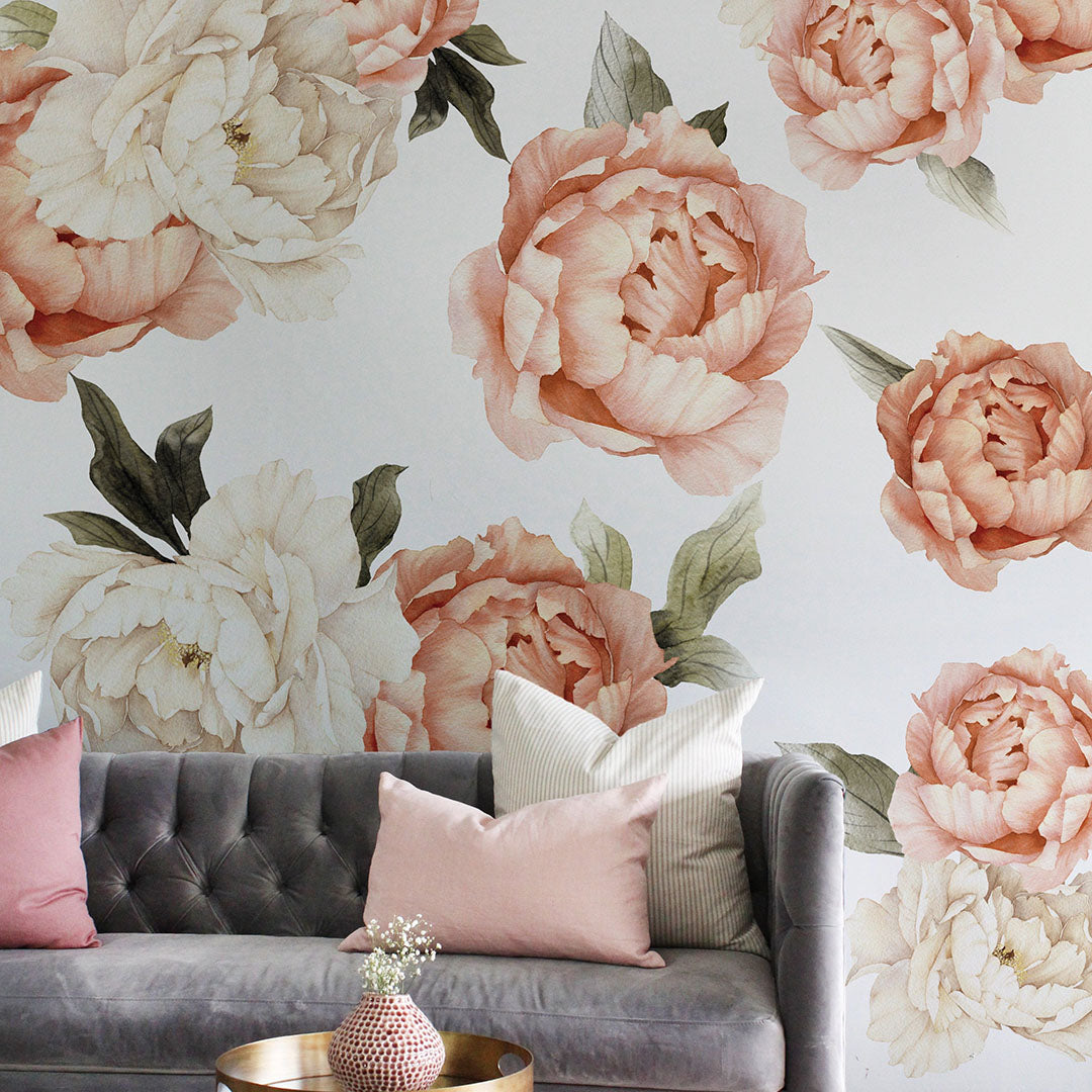 Summer Daze Peony Wall Decals