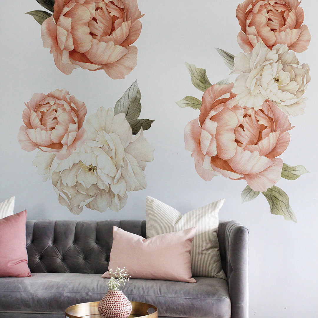 Summer Daze Peony Wall Decals