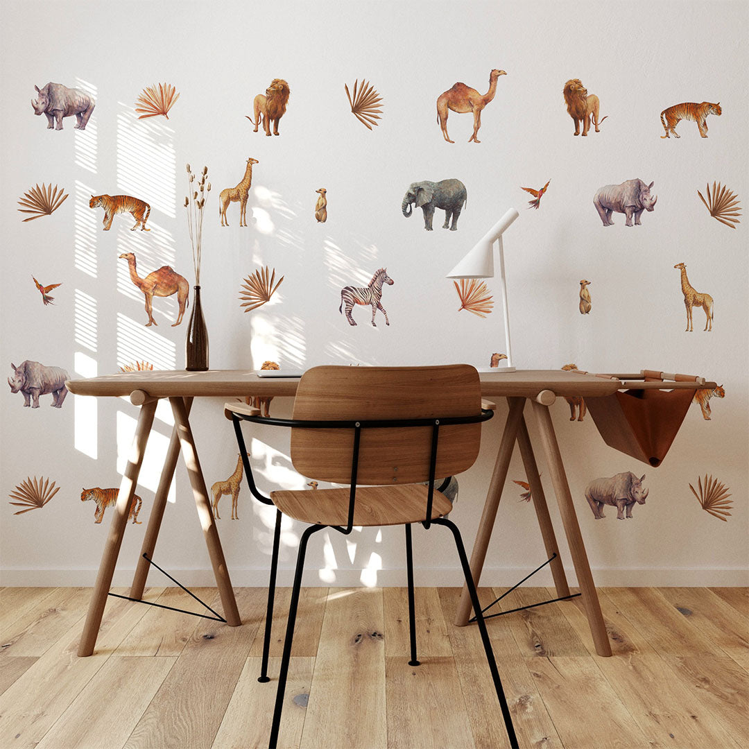 Summer Safari Animal Wall Decals