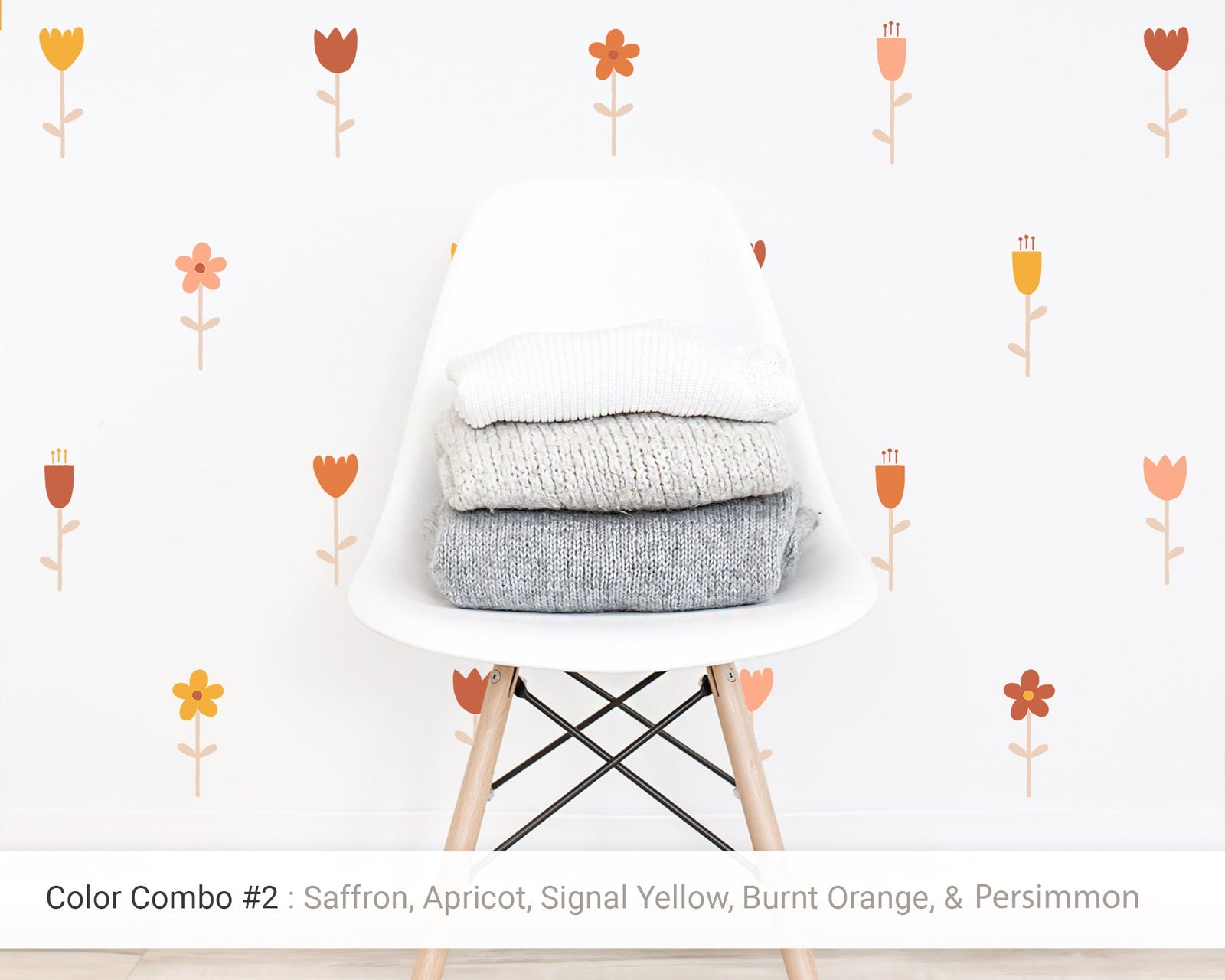 Tall Flower Wall Decals