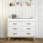 Tribeca 6-Drawer Dresser - White + Natural - Project Nursery