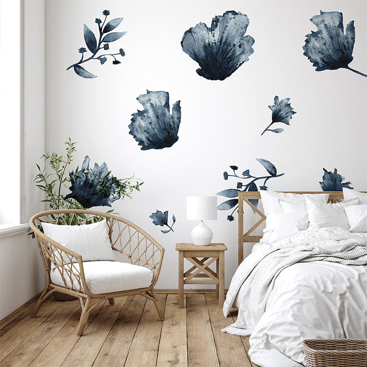 Water + Ink Floral Wall Decals