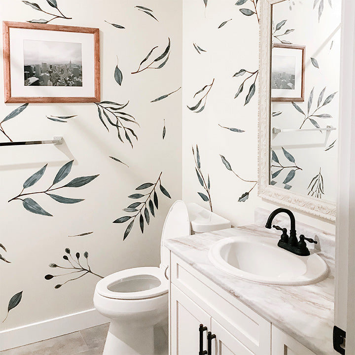 Watercolor Leaf Wall Decals
