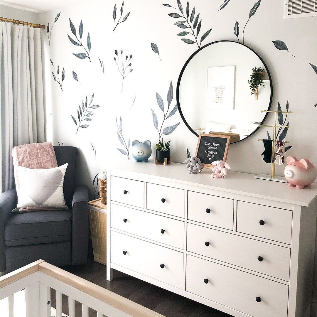 Watercolor Leaf Wall Decals