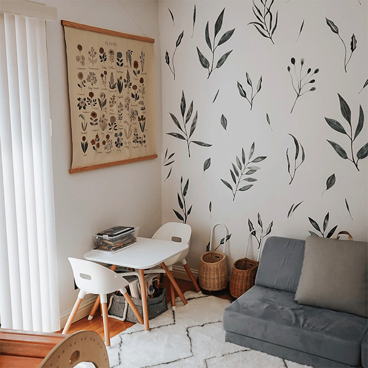 Watercolor Leaf Wall Decals