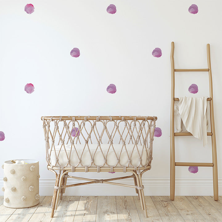 Watercolor Polka Dots Wall Decal Set
